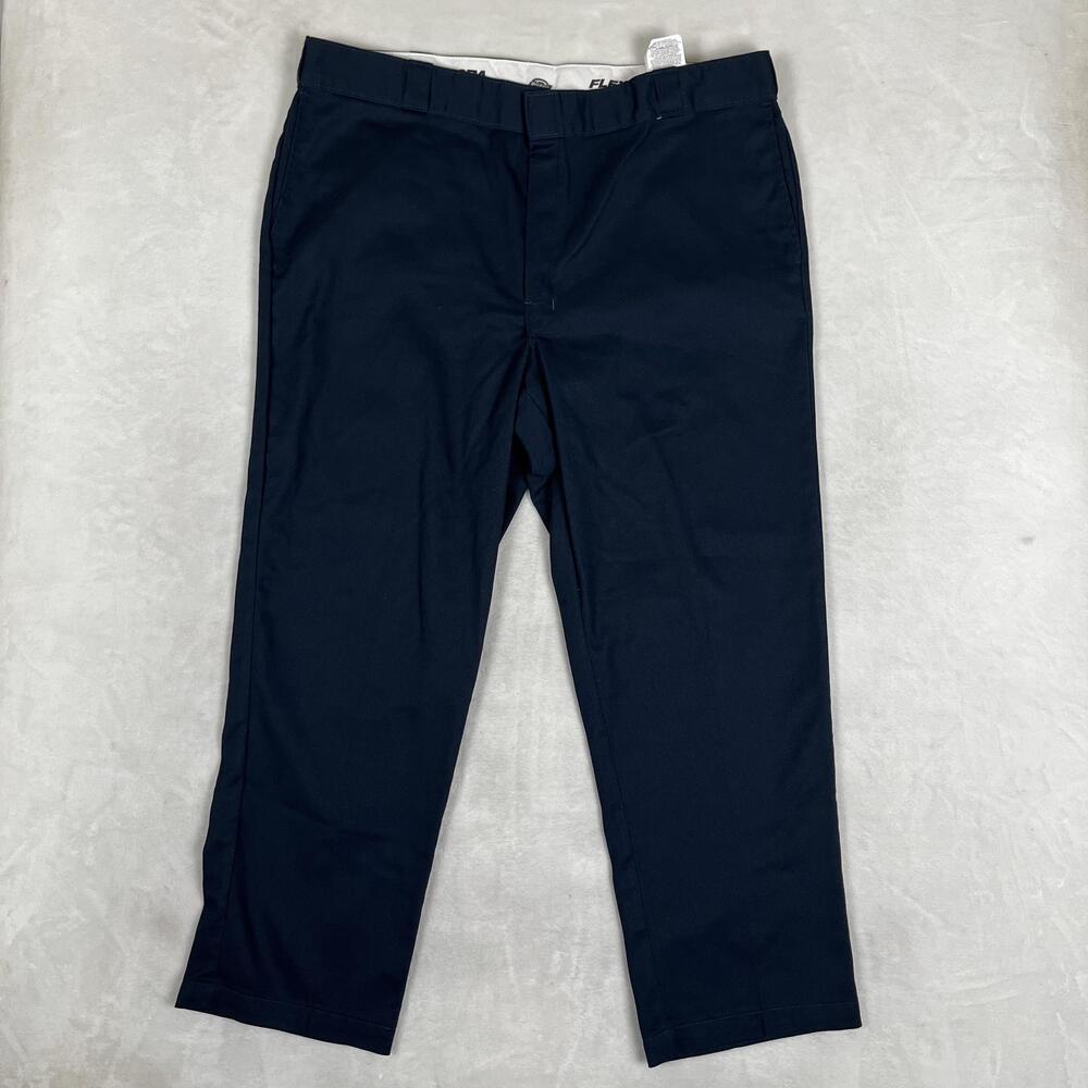 Dickies 874 Work Pants Mens 44x30 Navy Blue Flex Original Fit Chino Twill